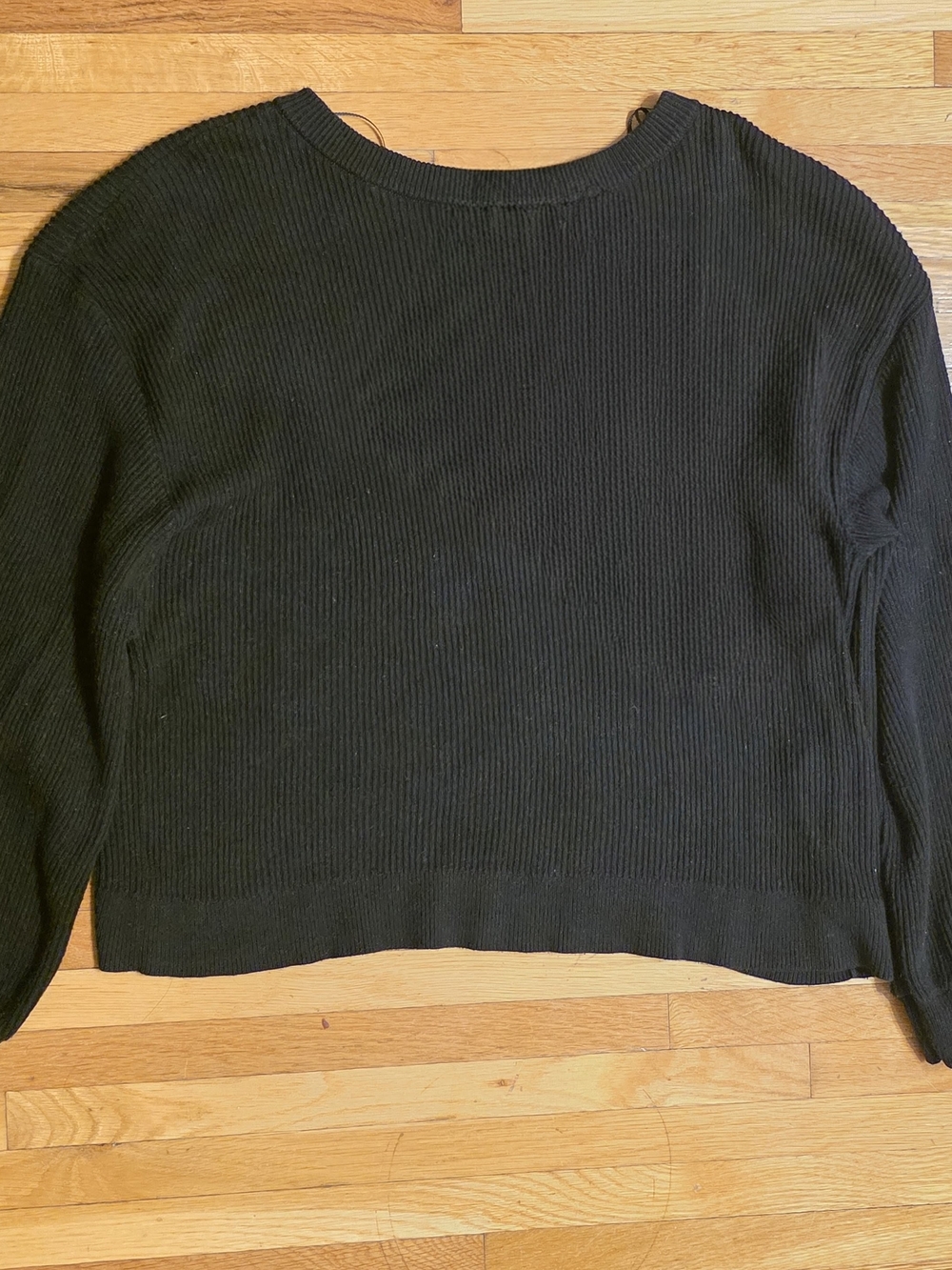 Lululemon XL Crossover Sweater Black Ribbed Long Sleeve Top